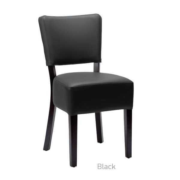 Alto FB Side Chair Veneto Black Faux Black