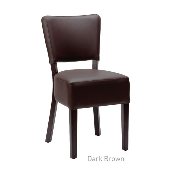 Alto FB Side Chair Veneto Dark Brown Faux Wenge