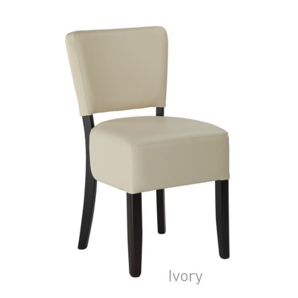 Alto Side Chair Veneto Ivory Faux Wenge