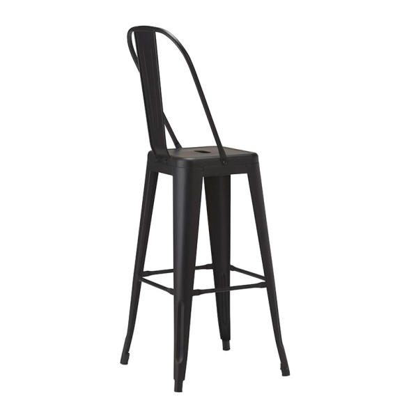 French Bistro High Chair Matt Black 3