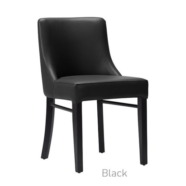 Merano Side Chair Veneto Black Black