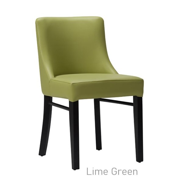 Merano Side Chair Veneto Lime Green Wenge