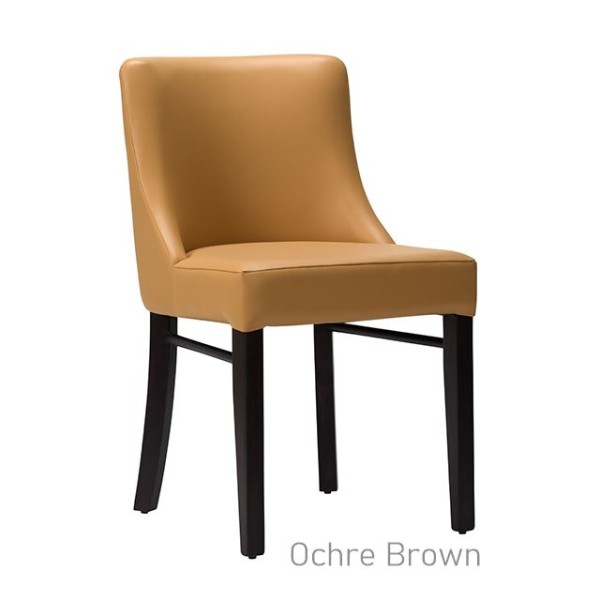 Merano Side Chair Veneto Ocre Brown Wenge