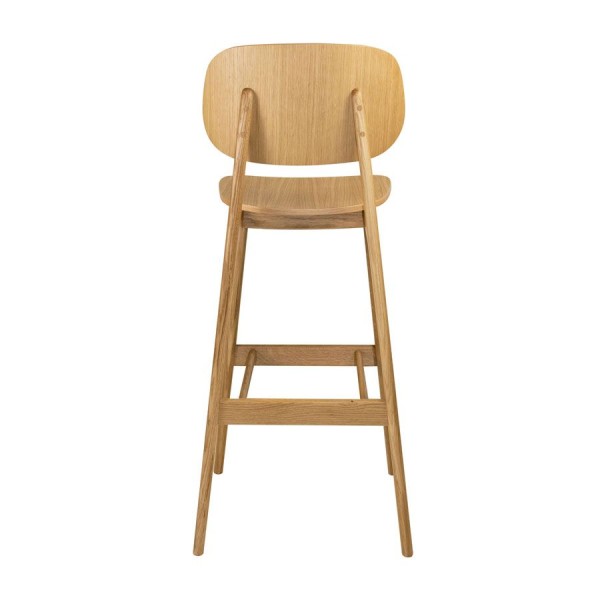 Relish Bar Stool Back View Natural Oak ZA.772ST