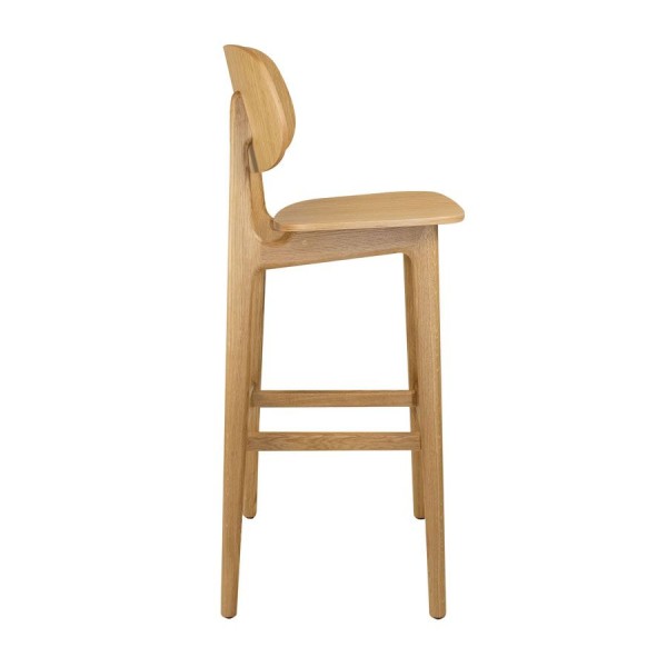 Relish Bar Stool Side View Natural Oak ZA.772ST