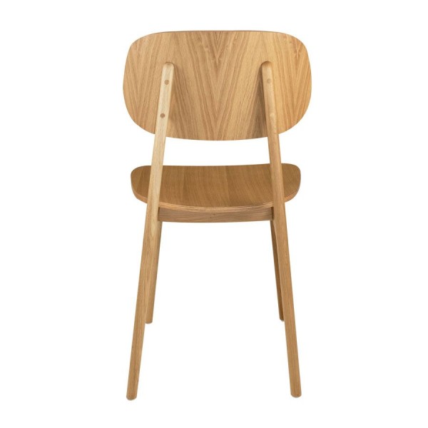 Relish Side Chair Back View Natural Oak ZA.528C